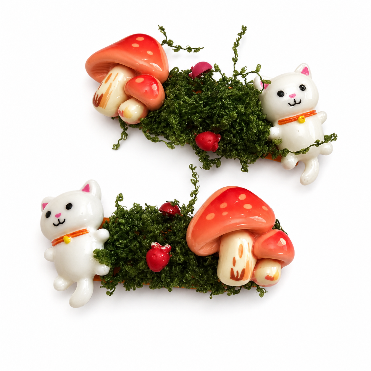 Shrooms And Kitty Magnetic Hair Clips (Limited Edition)