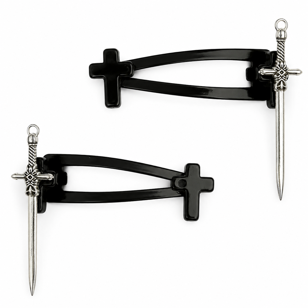 Cross Sword Magnetic Hair Clips